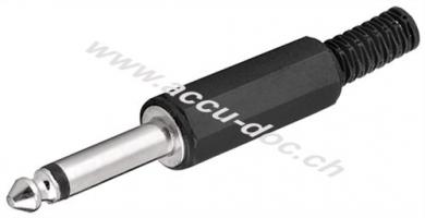 Klinkenstecker - 6,35 mm - mono, Klinke 6,35 mm Stecker (2-Pin, mono) - 6,35-mm-Klinkenstecker (2-polig, mono) 
