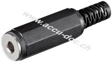 Klinkenkupplung - 2,5 mm - mono, Klinke 2,5 mm Buchse (2-Pin, mono) - Plastikausführung mit Knickschutz 