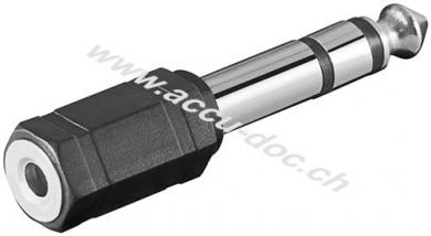 Kopfhörer-Adapter, AUX-Klinke 6,35 mm zu 3,5 mm, Klinke 6,35 mm Stecker (3-Pin, stereo) - 1x 6,35-mm-Klinkenstecker (3-polig, stereo) > 1x 3,5-mm-Klinkenkupplung (3-polig 