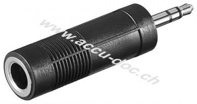 Kopfhörer-Adapter, AUX-Klinke 3,5 mm zu 6,35 mm, Klinke 3,5 mm Stecker (3-Pin, stereo) - 1x 3,5-mm-Klinkenstecker (3-polig, stereo) > 1x 6,35-mm-Klinkenbuchse (3-polig, s 