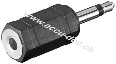 Kopfhörer-Adapter, AUX-Klinke 3,5 mm Mono zu Stereo - 1x 3,5-mm-Klinkenstecker (2-polig, mono) > 1x 3,5-mm-Klinkenbuchse (3-polig, stereo) 