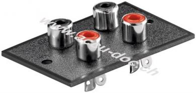 Cinch Terminal - 4 Buchsen mit Lötfahnen 