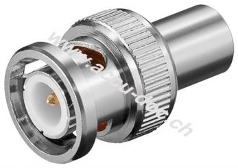 BNC-Endwiderstand - 75 Ohm - mit Metallkappe und Gold-Pin 