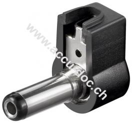DC-Stecker, abgewinkelt - Bohrung 2,5 mm x 5,5 mm 