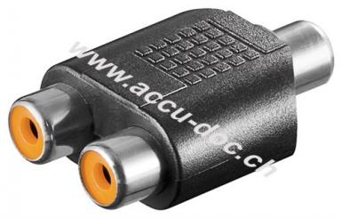 Cinch Adapter, Buchse 1 zu 2 - Cinch-Buchse > 2x Cinch-Buchse 