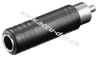 Cinch Adapter zu Mono AUX Klinke 6,35 mm Buchse - Cinch-Stecker > Klinke 6,35 mm Buchse (2-Pin, mono) 