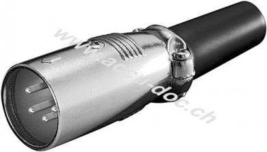 Mikrofonstecker, XLR-Stecker (4-Pin), 4 Pin - mit geschraubter Zugentlastung 