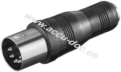 Audio-Adapter, DIN-Stecker zu 3,5-mm-AUX-Buchse - DIN-Stecker 180° (5-Pin) > Klinke 3,5 mm Buchse (3-Pin, stereo) 