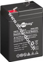 GO6-4 (4000 mAh, 6 V) - Faston (4,8 mm) Bleiakku, BattG 