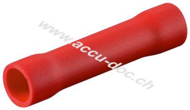 Stoßverbinder, rot, Rot - passend für Kabel mit Aderquerschnitt 1,5-2,5 mm 