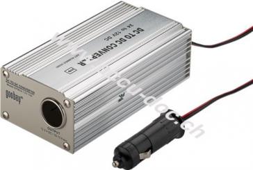 Spannungswandler DC/DC, Silber - wandelt 24 V DC in 12 V DC um, Dauerlast 10 A 