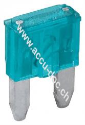 Kfz-Sicherungssortiment mini, 6 tlg., 15 A, Türkis - 15 A, 16,7 x 11,2 x 3,81 mm 