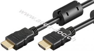 Standard HDMI™ Kabel mit Ethernet, vergoldet, 10 m, Schwarz - HDMI™-Stecker (Typ A) > HDMI™-Stecker (Typ A) 