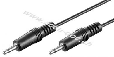 Audio Verbindungskabel AUX, 3,5 mm stereo, 1.5 m, Schwarz - Klinke 3,5 mm Stecker (2-Pin, mono) > Klinke 3,5 mm Stecker (2-Pin, mono) 