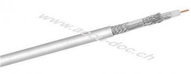 120 dB SAT-Koaxialkabel, 4x geschirmt, CCS, Weiß, 100 m - für digitale SAT- und BK-Kabelanlagen 