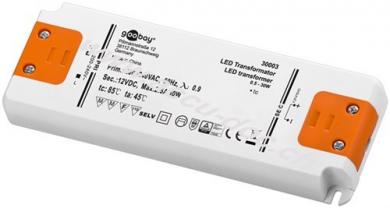 LED-Trafo 12 V/30 W, Orange-Weiß - 12 V Gleichspannung (DC) für LEDs bis 30 W Gesamtlast 