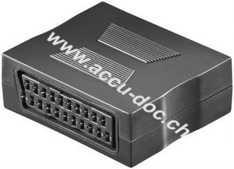 Scart Adapter, 1 Stk. im Polybeutel, Schwarz - Scartbuchse (21-Pin) > Scartbuchse (21-Pin) 