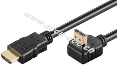 Series 1.4 High-Speed-HDMI™-90°-Kabel mit Ethernet, 1 m, Schwarz - HDMI™-Stecker (Typ A) > HDMI™-Stecker (Typ A) 90° 