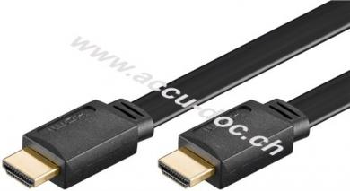 Series 1.4 High-Speed-HDMI®/™-Flachkabel mit Ethernet, 1 m, Schwarz - HDMI™-Stecker (Typ A) > HDMI™-Stecker (Typ A) 