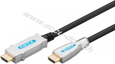 Standard HDMI™ Kabel mit Ethernet, vergoldet, 30 m, Schwarz - HDMI™-Stecker (Typ A) > HDMI™-Stecker (Typ A) 
