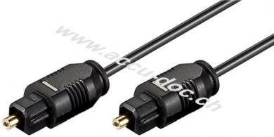 Toslink Kabel 2,2 mm, 0.5 m, Schwarz - Toslink-Stecker > Toslink-Stecker, ø 2,2 mm 