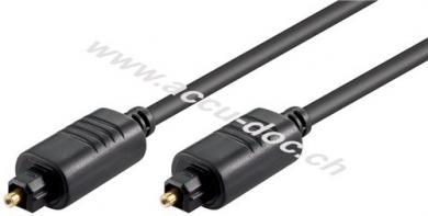 Toslink Kabel 5 mm, 0.5 m, Schwarz - Toslink-Stecker > Toslink-Stecker, ø 5 mm 