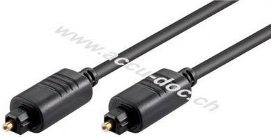 Toslink Kabel 5 mm, 1.5 m, Schwarz - Toslink-Stecker > Toslink-Stecker, ø 5 mm 