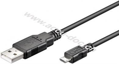 USB 2.0 Hi-Speed Kabel, Schwarz, 0.6 m - USB 2.0-Stecker (Typ A) > USB 2.0-Micro-Stecker (Typ B) 