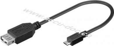 USB 2.0 Hi-Speed Adapter 0,2 m, USB 2.0-Buchse (Typ A) - USB 2.0-Buchse (Typ A) > USB 2.0-Micro-Stecker (Typ B) 