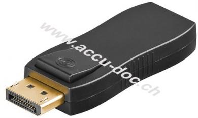 DisplayPort/HDMI™ Adapter 1.1, vergoldet, Schwarz - DisplayPort-Stecker > HDMI™-Buchse (Typ A) 