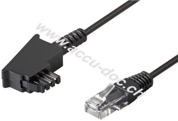 DSL-/VDSL-Routerkabel, 3 m, Schwarz - Kupferleiter (CU), TAE-F-Stecker > RJ45-Stecker (8P2C) 