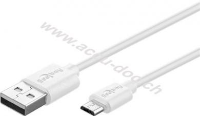 Micro-USB Lade- und Synchronisationskabel, 1 m, Weiß - für Android-Geräte, weiß 