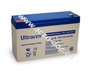 UL Bleiakku 6 V, 12 Ah (UL12-6) - Faston (4,8 mm) Bleiakku 
