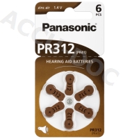 Hearing Aid V312/PR41 (PR312) Batterie, 6 Stk. Blister - Zink-Luft Hörgeräte-Knopfzelle, 1,4 V 