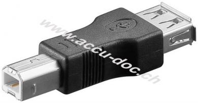 USB 2.0 Hi-Speed-Adapter, USB 2.0-Buchse (Typ A) - USB 2.0-Buchse (Typ A) > USB 2.0-Stecker (Typ B) 