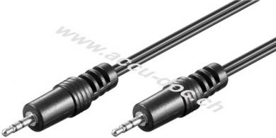 Audio Verbindungskabel AUX, 2,5 mm Stereo, 1.5 m, Schwarz - Klinke 2,5 mm Stecker (3-Pin, stereo) > Klinke 2,5 mm Stecker (3-Pin, stereo) 