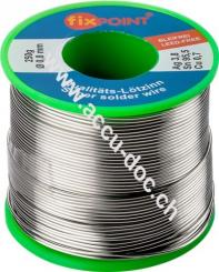 Profi-Lötzinn bleifrei, ø 0,8 mm, 250 g - Zusammensetzung: 3,8 % Silber, 0,7 % Kupfer, 95,5 % Zinn, Flussmittelanteil: 2,5 %, Schmelzpunkt 217° C 