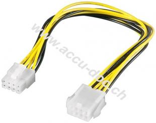 PC Stromkabel-Verlängerung EPS, 8-Pin, 0.28 m - EPS-Stecker > EPS-Buchse 