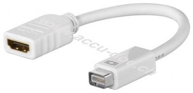 Mini DVI/HDMI™-Adapterkabel, 0.1 m, Weiß - Mini-DVI-Stecker > HDMI™-Buchse (Typ A) 