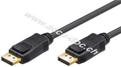DisplayPort Verbindungskabel 1.1, vernickelt, 1 m, Schwarz - DisplayPort-Stecker > DisplayPort-Stecker 