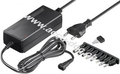 Universal-Netzteil (5 V - 15 V max. 36 W / 3,0 A), Schwarz, 1.8 m - inkl. 8x DC-Adapter 