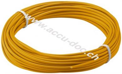 Kupferlitze isoliert, 10 m, orange, Orange - einadriges Kupferkabel, mehrdrähtig (18x 0,1 mm) 