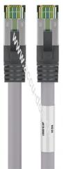CAT 8.1 Patchkabel, S/FTP (PiMF), grau, 5 m - 99,9 % sauerstofffreier Kupferleiter (OFC), AWG 24, halogenfreier Kabelmantel (LSZH) 
