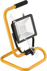 LED Außen-Flutlichtstrahler mit Standfuß, 30 W, 30 W, Schwarz-Gelb, 1.4 m - Arbeitsleuchte mit großflächiger Ausleuchtung 