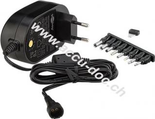 Universal-Netzteil (3 V - 12 V max. 27 W / 2,25 A), Schwarz, 1.8 m - inkl. 8x DC-Adapter 