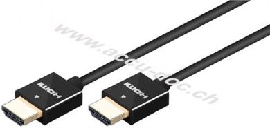 Series 1.4 High Speed HDMI™ Slim Kabel mit Ethernet, 0.5 m, Schwarz - HDMI™-Stecker (Typ A) > HDMI™-Stecker (Typ A) 