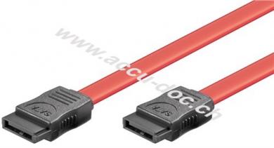 HDD S-ATA Kabel 1.5 GBits / 3 GBits, 0.5 m, Rot - SATA L-Typ Stecker > SATA L-Typ Stecker 