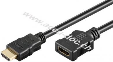 High Speed HDMI™ Verlängerungskabel mit Ethernet, vergoldet, 5 m, Schwarz - HDMI™-Stecker (Typ A) > HDMI™-Buchse (Typ A) 