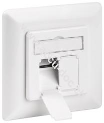 CAT 6a Unterputzdose (UP), Weiß, Weiß - 2x RJ45 Netzwerkdose, geschirmt 