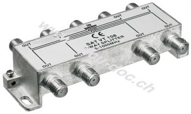 BK-Verteiler, 8-fach, 8 x out, Silber - Verteiler für BK-Anlagen 5 MHz - 1000 MHz 